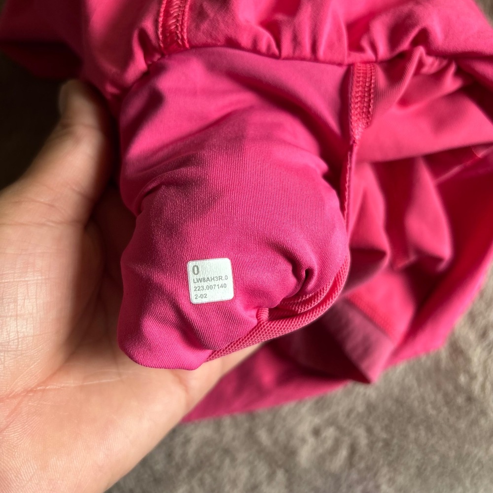 Lululemon Court Rival High-Rise Skirt Pink LW8AH3R Size 0 Activewear Tennis - Picture 7 of 9